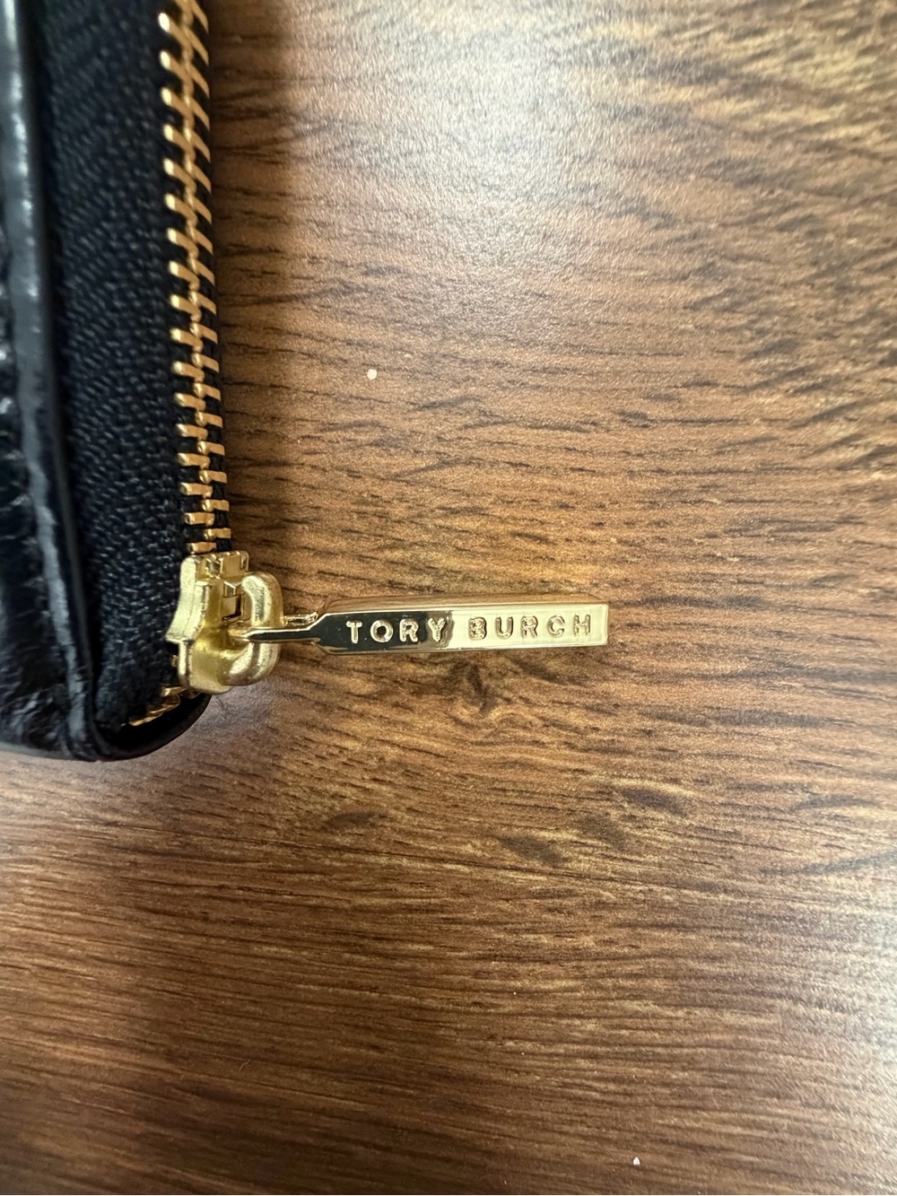 Tory Burch Black Leather Zip Wallet - Picture 3 of 5